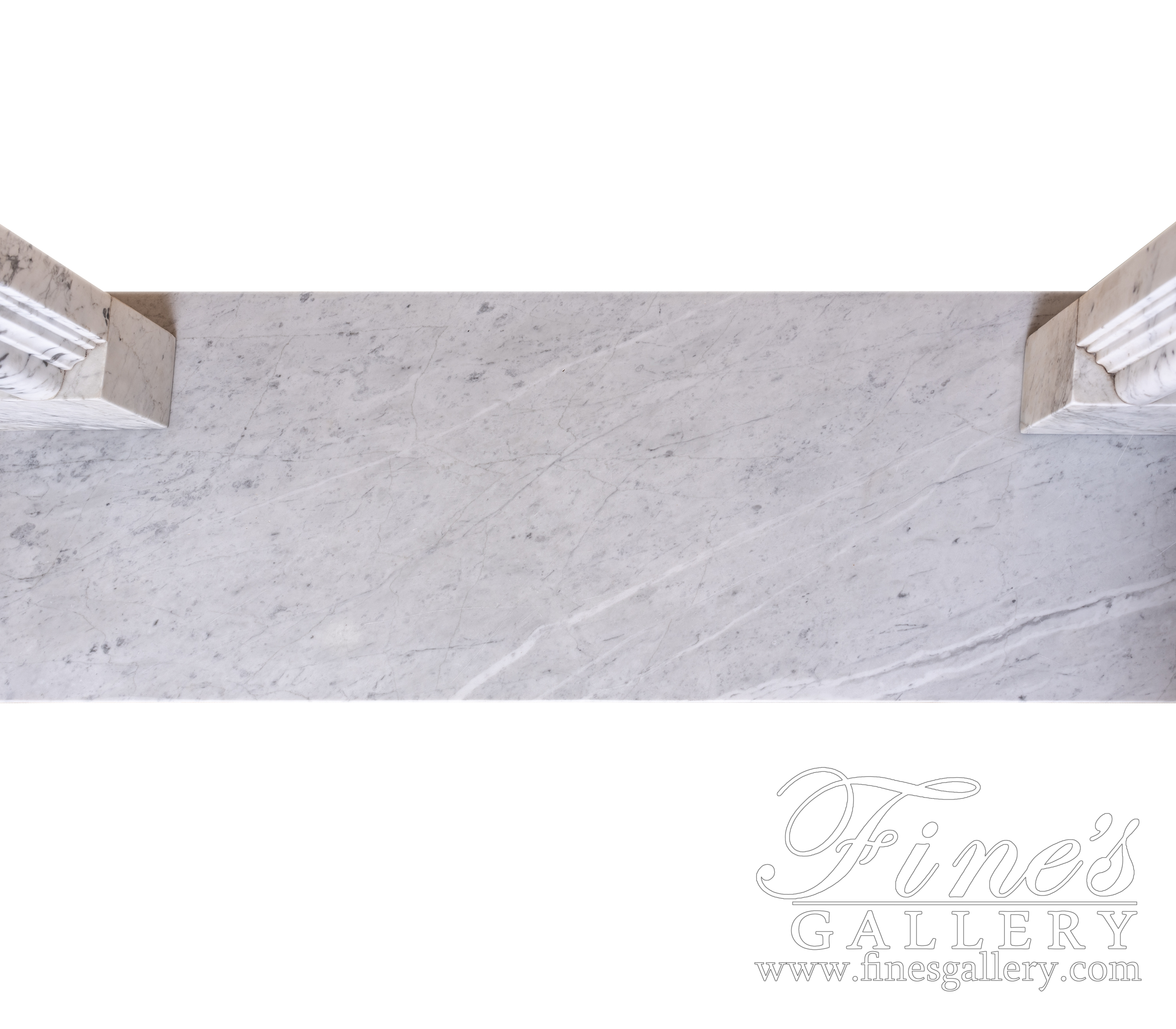 Marble Fireplaces  - White Carrara Bolection Marble Fireplace - MFP-2091